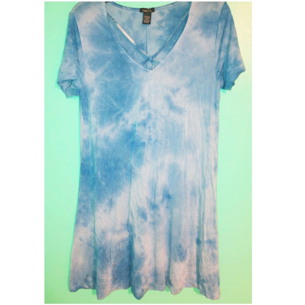 Tye- dye blue dress
